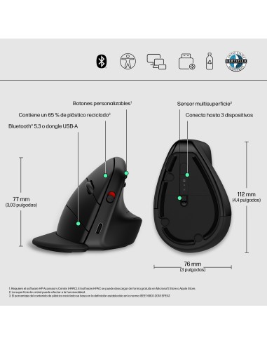 Ratón inalámbrico ergonómico 920