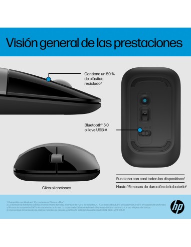 Ratón dual Z3700 plata