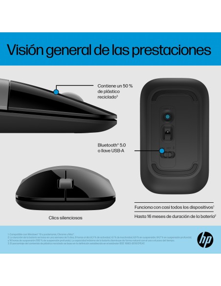 Ratón dual Z3700 plata Ratón dual Z3700 plata