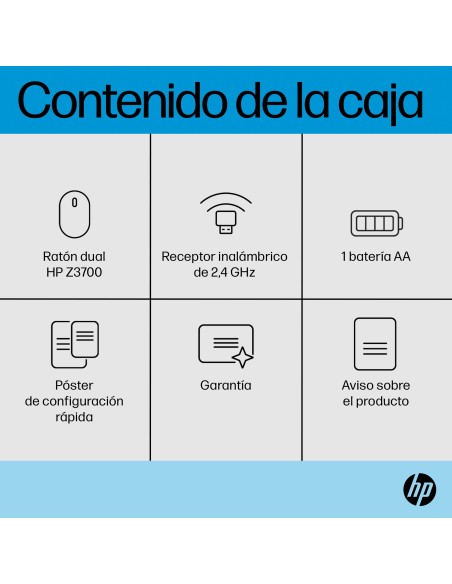 Ratón dual Z3700 plata Ratón dual Z3700 plata