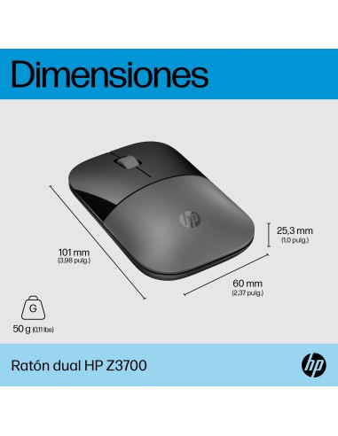 Ratón dual Z3700 plata