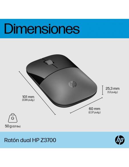 Ratón dual Z3700 plata Ratón dual Z3700 plata