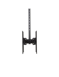 Soporte de Techo para 2 TV - Soporte de Cielo Raso para 2 TV de Espalda a Espalda con Mástil Telescópico Ajustable - Giro Incli 2