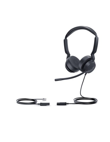 YHS36 E2 Dual Headset Auriculares Alámbrico Diadema Oficina/Centro de llamadas Negro