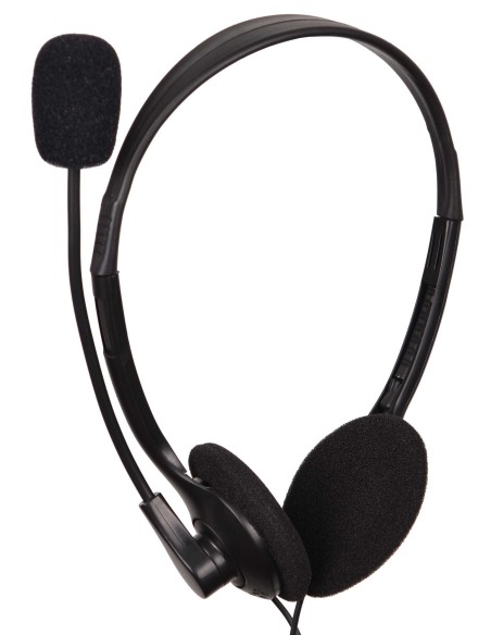 MHS-123 auricular y casco Auriculares Alámbrico Diadema Llamadas/Música Negro
