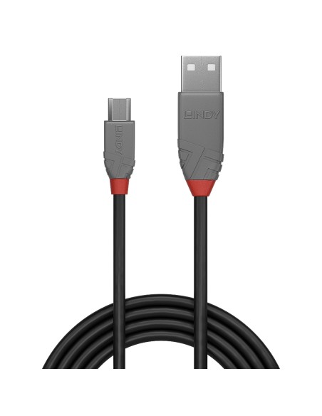 36734 cable USB 3 m USB 2.0 USB A Micro-USB B Negro, Gris