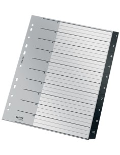 12080000 lengüeta de índice Separador en blanco con pestaña Polipropileno (PP) Negro, Blanco 2