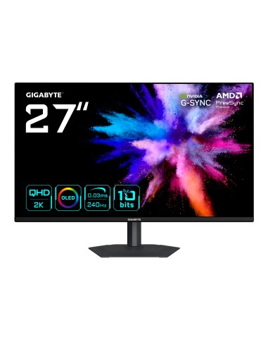 GO27Q24A Monitor Gaming OLED 27 2K QHD - 2560 x 1440, 240Hz, 0.03ms, 400 cd/m², FreeSync Premium, G-Sync Compatible, HDMI 2.1, 