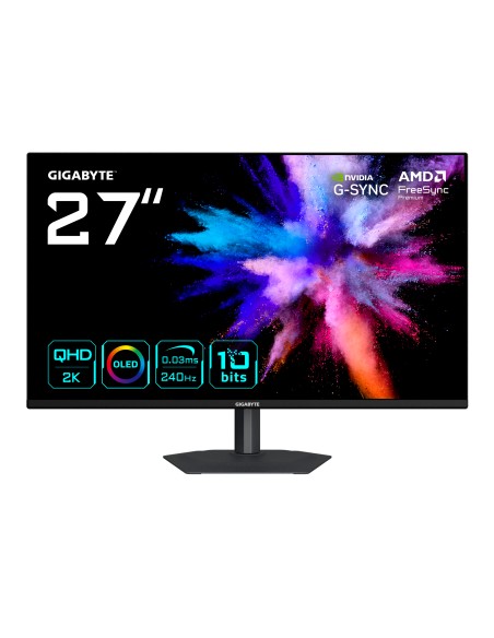 GO27Q24A Monitor Gaming OLED 27 2K QHD - 2560 x 1440, 240Hz, 0.03ms, 400 cd/m², FreeSync Premium, G-Sync Compatible, HDMI 2.1, 