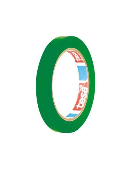 CINTA EMBALAR SELLADORA TESA PVC 12MMX66M VERDE