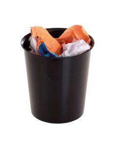 PAPELERA PLASTICO A-SERIES 14L NEGRO 305AS-02