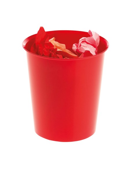 PAPELERA PLASTICO A-SERIES 14L ROJO 305AS-03