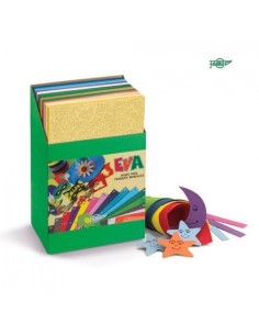 EXP 108 LAMINAS GOMA EVA 40X60CM CON PURPURINA SURTIDOS