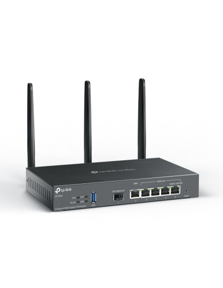 Omada ER706W router inalámbrico Gigabit Ethernet Doble banda (2,4 GHz / 5 GHz) Negro