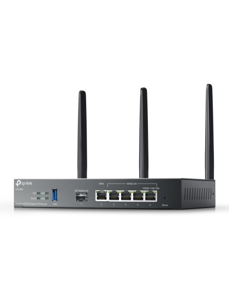 Omada ER706W router inalámbrico Gigabit Ethernet Doble banda (2,4 GHz / 5 GHz) Negro