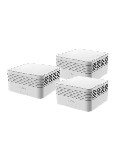 MESHTRIAX3000 sistema Wi-Fi Mesh (Wi-Fi en malla) Doble banda (2,4 GHz / 5 GHz) Wi-Fi 6 (802.11ax) Blanco 3 Interno