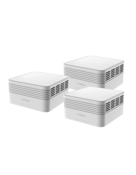 MESHTRIAX3000 sistema Wi-Fi Mesh (Wi-Fi en malla) Doble banda (2,4 GHz / 5 GHz) Wi-Fi 6 (802.11ax) Blanco 3 Interno