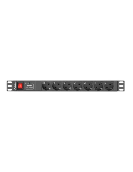 PDU-07F-0200-IEC-BK unidad de distribución de energía (PDU) 7 salidas AC 1U Negro