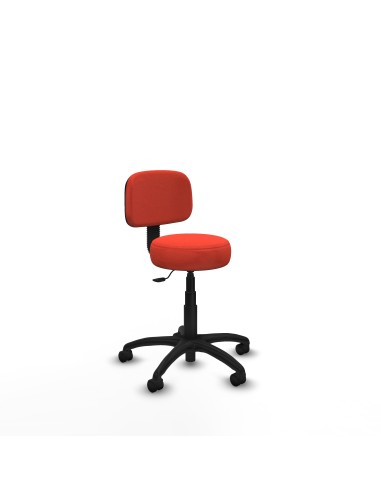 Silla Llanos giratorio bali naranja oscuro base poliamida 600 ruedas nailon 50