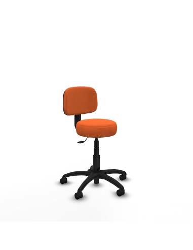 Silla Llanos giratorio bali naranja base poliamida 600 ruedas nailon 50