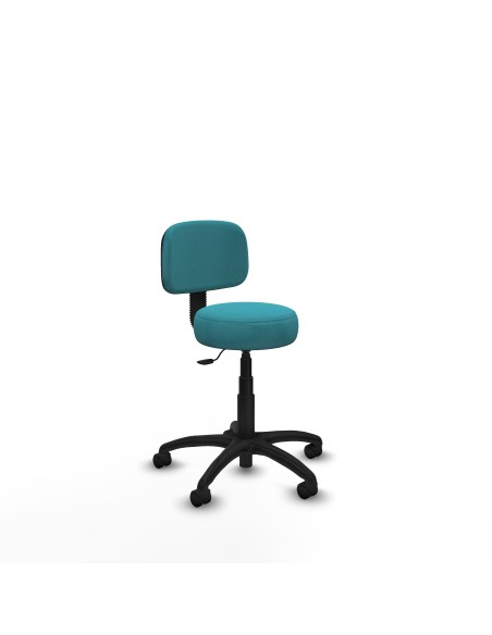 Silla Llanos giratorio bali turquesa base poliamida 600 ruedas nailon 50