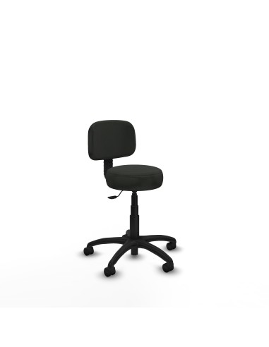 Silla Llanos giratorio bali negro base poliamida 600 ruedas nailon 50