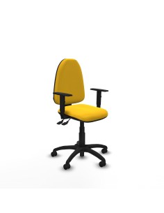 Aýna AS similpiel amarillo brazos 1D base poliamida ruedas engomadas 50mm