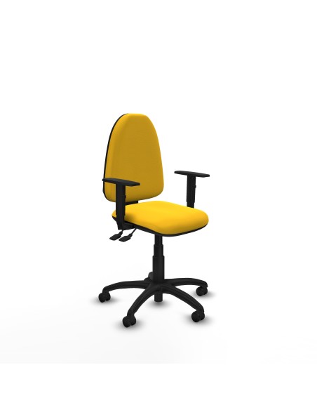 Aýna AS similpiel amarillo brazos 1D base poliamida ruedas engomadas 50mm