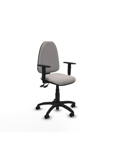 Aýna AS similpiel blanco brazos 1D base poliamida ruedas engomadas 50mm