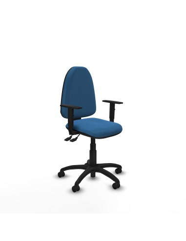 Aýna AS similpiel azul claro brazos 1D base poliamida ruedas engomadas 50mm