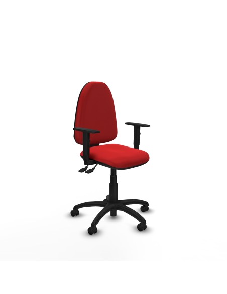 Aýna AS similpiel rojo brazos 1D base poliamida ruedas engomadas 50mm