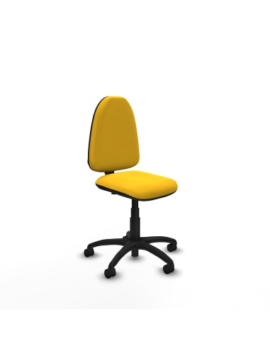 Aýna CP similpiel amarillo sin brazos base poliamida ruedas nailon 50mm