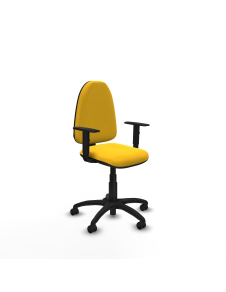 Aýna CP similpiel amarillo brazos 1D base poliamida ruedas engomadas 50mm