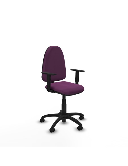Aýna CP similpiel morado brazos 1D base poliamida ruedas engomadas 50mm
