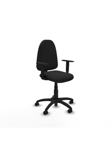 Aýna CP similpiel negro brazos 1D base poliamida ruedas engomadas 50mm