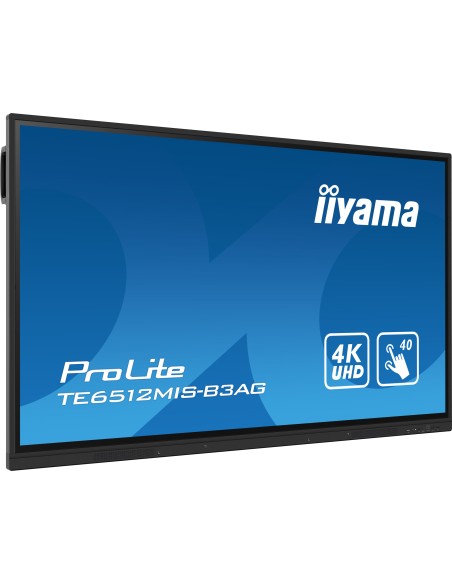 TE6512MIS-B3AG pantalla de señalización Diseño de quiosco 165,1 cm (65") LCD Wifi 400 cd / m² 4K Ultra HD Negro Pantalla táctil