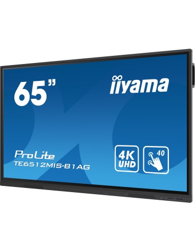 TE6512MIS-B3AG pantalla de señalización Diseño de quiosco 165,1 cm (65") LCD Wifi 400 cd / m² 4K Ultra HD Negro Pantalla táctil