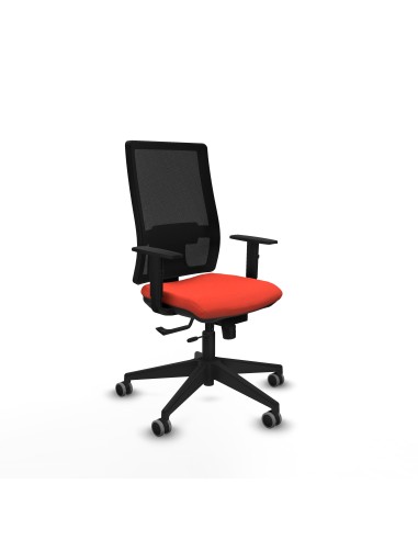 Horna traslack malla negra bali naranja oscuro brazos 1D base piramidal  ruedas 65mm engomadas