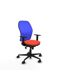 Jorquera sincro malla azul bali naranja oscuro brazos 1D base nailon  ruedas 65mm nailon