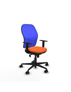 Jorquera sincro malla azul bali naranja brazos 1D base nailon  ruedas 65mm nailon