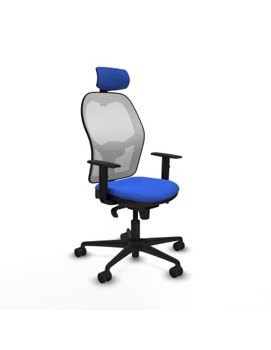 Jorquera sincro malla blanca bali azul brazos 1D base nailon cabecero 2D ruedas 65mm nailon