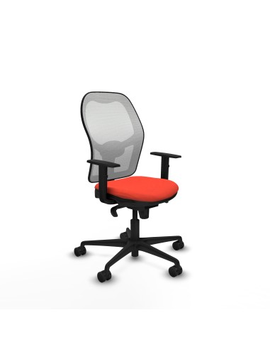 Jorquera sincro malla blanca bali naranja oscuro brazos 1D base nailon  ruedas 65mm nailon