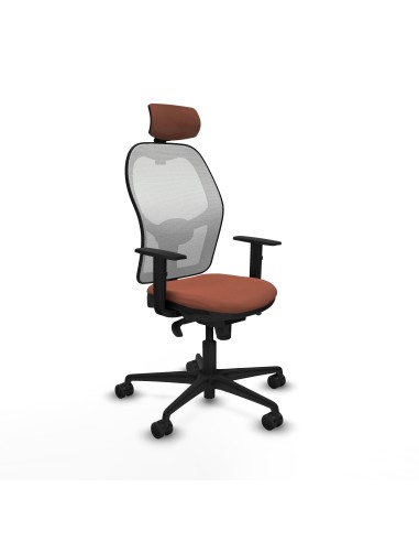 Jorquera sincro malla blanca bali marrón brazos 1D base nailon cabecero 2D ruedas 65mm nailon
