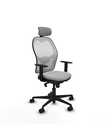 Jorquera sincro malla blanca bali gris claro brazos 1D base nailon cabecero 2D ruedas 65mm nailon