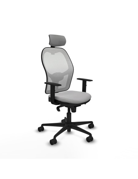 Jorquera sincro malla blanca bali gris claro brazos 1D base nailon cabecero 2D ruedas 65mm nailon