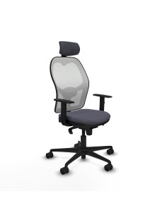 Jorquera sincro malla blanca bali gris oscuro brazos 1D base nailon cabecero 2D ruedas 65mm nailon