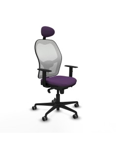 Jorquera sincro malla blanca bali morado brazos 1D base nailon cabecero fijo ruedas 65mm engomada