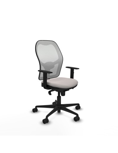 Jorquera sincro malla blanca similpiel blanco brazos 1D base nailon  ruedas 65mm nailon