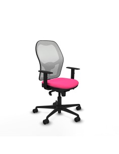 Jorquera sincro malla blanca similpiel rosa brazos 1D base nailon  ruedas 65mm nailon