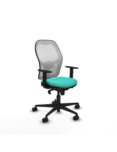 Jorquera sincro malla blanca similpiel turquesa brazos 1D base nailon  ruedas 65mm nailon